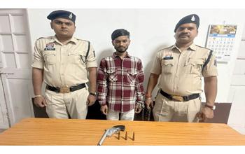 हिस्ट्रीशीटर रोहित उइके गिरफ्तार, देसी कट्टा और 3 जिंदा कारतूस बरामद, आरोपी पर 12 से अधिक मामले दर्ज