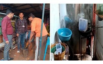दीपावली से पहले खाद्य विभाग की कार्रवाई तेज, खामियां मिलने पर होटल बंद; 5 किलो जलेबी नष्ट की
